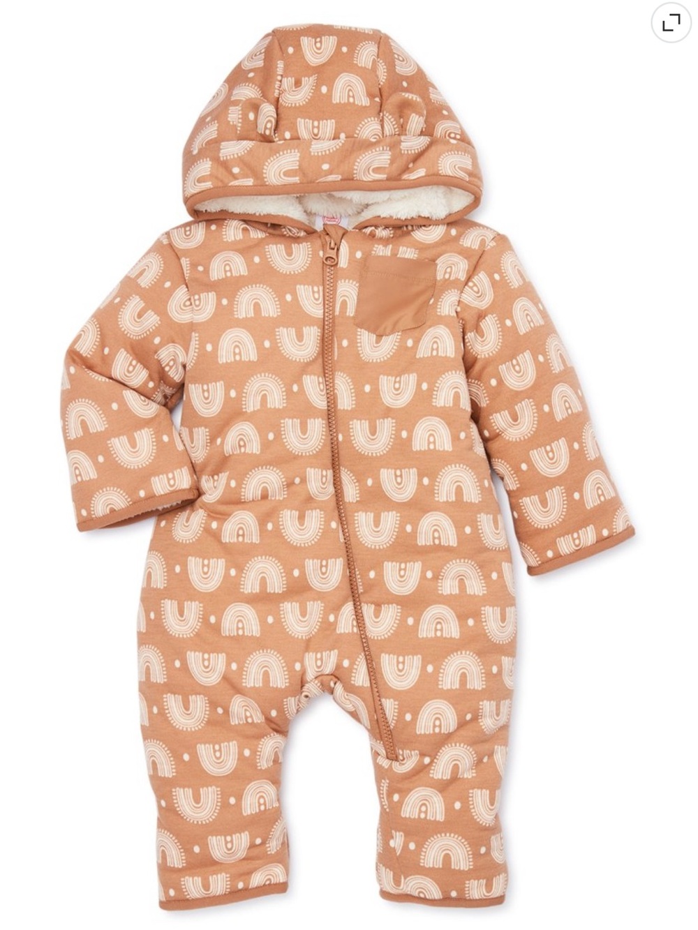 wonder nation Rust Rainbow-Print Hooded Snowsuit